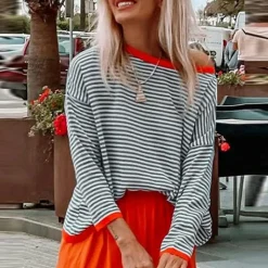 Topjes & Shirts Dames*GISELLE - Comfortabele losse zomertop Grijs