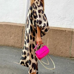 Jurken & Jumpsuits Dames*GIULIA - Zomerse jurk met Luipaardprint