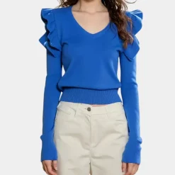 Truien & Vesten Dames*GIULIETTA - Luchtige Zomertrui voor Dames Blauw