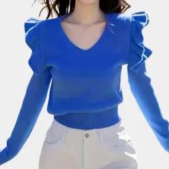 Truien & Vesten Dames*GIULIETTA - Luchtige Zomertrui voor Dames Blauw