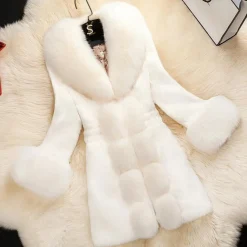 Jassen Dames*GIUSEPPINA - Luxe Pluizige Mantel voor Dames