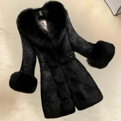 Jassen Dames*GIUSEPPINA - Luxe Pluizige Mantel voor Dames