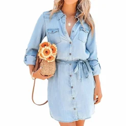 Jurken & Jumpsuits Dames*GLENDA - Comfortabel zomers minijurkje