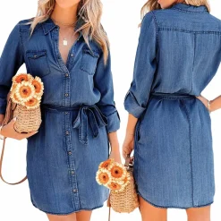 Jurken & Jumpsuits Dames*GLENDA - Comfortabel zomers minijurkje