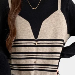 Truien & Vesten Dames*GLORIA - Elegante Gebreide Zomerse Trui voor Dames Zwart