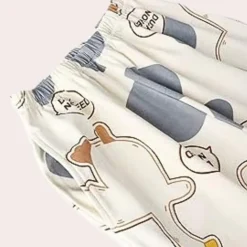 Sets Dames*Goergeta - Comfortabele Zomerse Dames PJs Crème