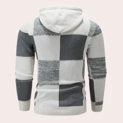 Truien & Vesten Heren*Greco - Heren trendy geruite zomertrui met capuchon