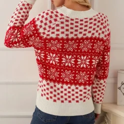 Truien & Vesten Dames*GUIDA - Stijlvolle Kersttrui voor Dames Rood