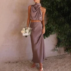 Sets Dames*GUILLAUME - Stijlvolle zomerse maxi rok set