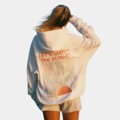 Truien & Vesten Dames*Hafsa - Stijlvolle dames zomer hoodie Wit