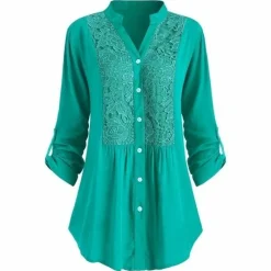 Blazers & Blouses Dames*Hailei - Luchtige lange blouse met pofmouwen voor dames - Zomereditie