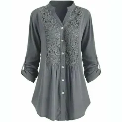 Blazers & Blouses Dames*Hailei - Luchtige lange blouse met pofmouwen voor dames - Zomereditie