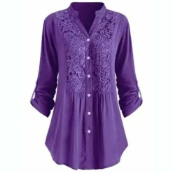 Blazers & Blouses Dames*Hailei - Luchtige lange blouse met pofmouwen voor dames - Zomereditie