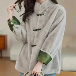 Jassen Dames*HALIME - Elegante Winterjas voor Dames Beige