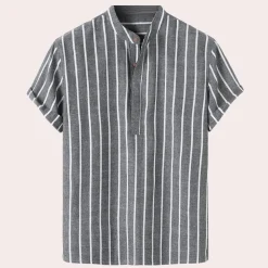 Shirts Heren*Hannes - Modern herenhemd met trendy strepen voor de zomer