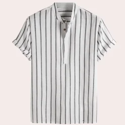 Shirts Heren*Hannes - Modern herenhemd met trendy strepen voor de zomer