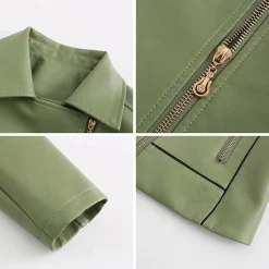 Leren Jassen Dames|Jassen Dames*HANNIE - Stijlvolle leren zomerjas