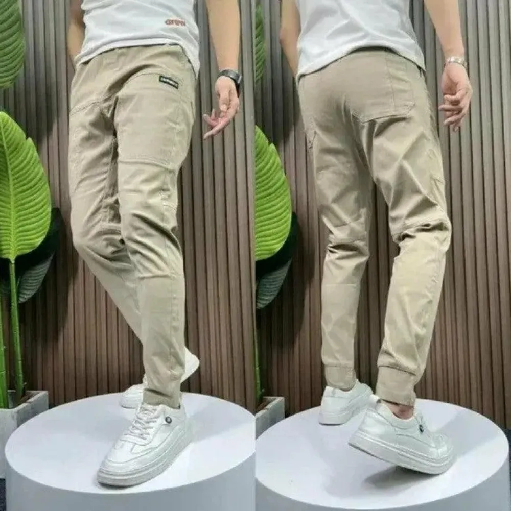 Broeken Heren*HARRI - Multi-pocket casual zomerbroek voor heren