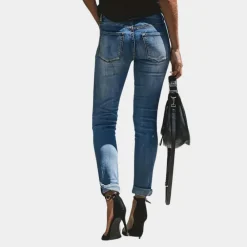 Broeken Heren*Harriet - Casual gescheurde zomerjeans Blauw