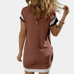 Jurken & Jumpsuits Dames*Henriqua - Dames Casual Chic Zomerse Pinstripe Jurk