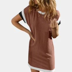 Jurken & Jumpsuits Dames*Henriqua - Dames Casual Chic Zomerse Pinstripe Jurk