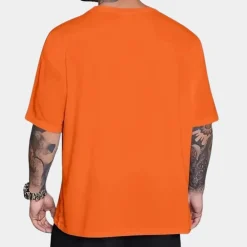 Shirts Heren*Heren t-shirt met casual ronde hals - Zomerse Stijl Oranje