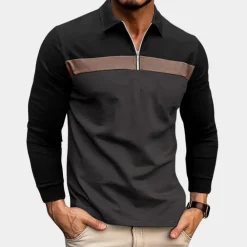 Shirts Heren*Herenpolo met lange mouwen - Zomerse Stijl