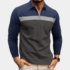 Shirts Heren*Herenpolo met lange mouwen - Zomerse Stijl