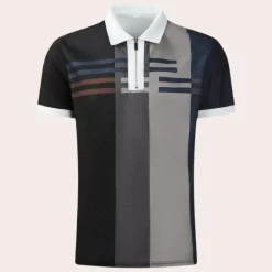 Shirts Heren*Herenpolo met rits - Zomerse Stijl Zwart