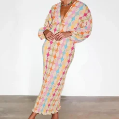 Jurken & Jumpsuits Dames*Hilde - Elegante kleurrijke lange zomerjurk voor vrouwen Veelkleurig