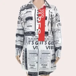 Jurken & Jumpsuits Dames*HINANO - Trendy Zomer Printjurk voor Dames Wit