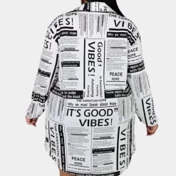 Jurken & Jumpsuits Dames*HINANO - Trendy Zomer Printjurk voor Dames Wit