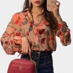 Blazers & Blouses Dames*Ibbie - Zomerse gebloemde damesblouse