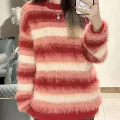 Truien & Vesten Dames*Idonia - Glamoureuze Drop Schouder Trui voor dames Roze