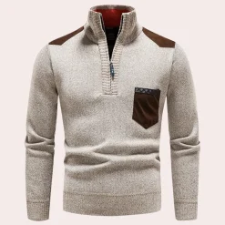 Truien & Vesten Heren*Ignatius - Tijdloze Elegantie Half-Zip Zomerse Trui voor Mannen