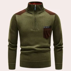 Truien & Vesten Heren*Ignatius - Tijdloze Elegantie Half-Zip Zomerse Trui voor Mannen