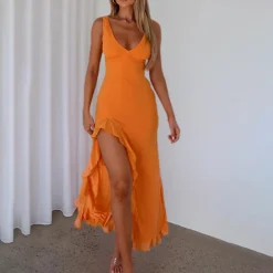 Jurken & Jumpsuits Dames*Ileana - Zomerse Avondjurk met V-hals voor dames