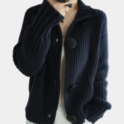 Truien & Vesten Dames*INARA - Moderne Gebreide Zomer Vest voor Dames Marineblauw