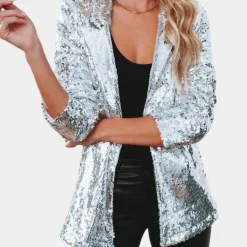 Blazers & Blouses Dames*Ines - Chique glitterblazer voor dames, perfect voor de zomer
