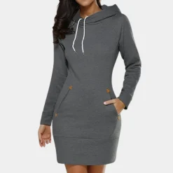 Truien & Vesten Dames*Ines - Lichte zomerjurk met capuchon voor vrouwen