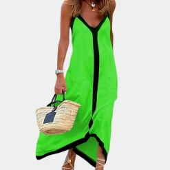 Jurken & Jumpsuits Dames*Inga - Zomerse dames maxi-jurk met spaghettiband