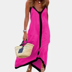 Jurken & Jumpsuits Dames*Inga - Zomerse dames maxi-jurk met spaghettiband
