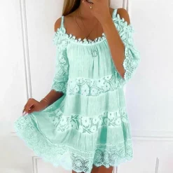 Jurken & Jumpsuits Dames*INGEBORG - Koude schouder mouw zomerjurk