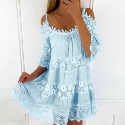 Jurken & Jumpsuits Dames*INGEBORG - Koude schouder mouw zomerjurk