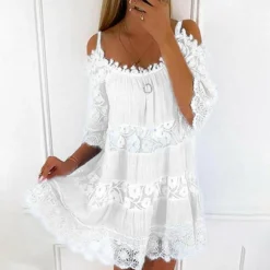 Jurken & Jumpsuits Dames*INGEBORG - Koude schouder mouw zomerjurk