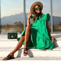 Jurken & Jumpsuits Dames*INGRID - Luchtige zomerse casual midi-jurk