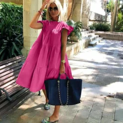 Jurken & Jumpsuits Dames*INGRID - Luchtige zomerse casual midi-jurk