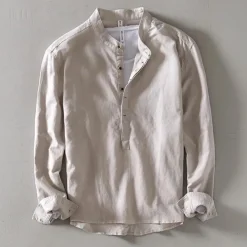 Shirts Heren*Ioan - Tijdloos Herenoverhemd met lange mouwen voor de Zomer