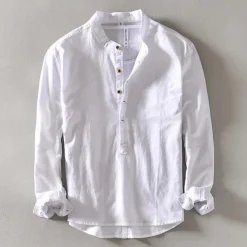 Shirts Heren*Ioan - Tijdloos Herenoverhemd met lange mouwen voor de Zomer