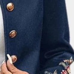 Blazers & Blouses Dames*Iona - Vrouwelijke blazer met bloemenprint voor de zomer Blauw